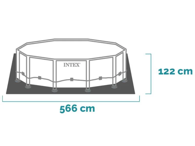 Intex Prisma Frame Greywood 26744NP - Ø549x122 cm - Piscine Ronde