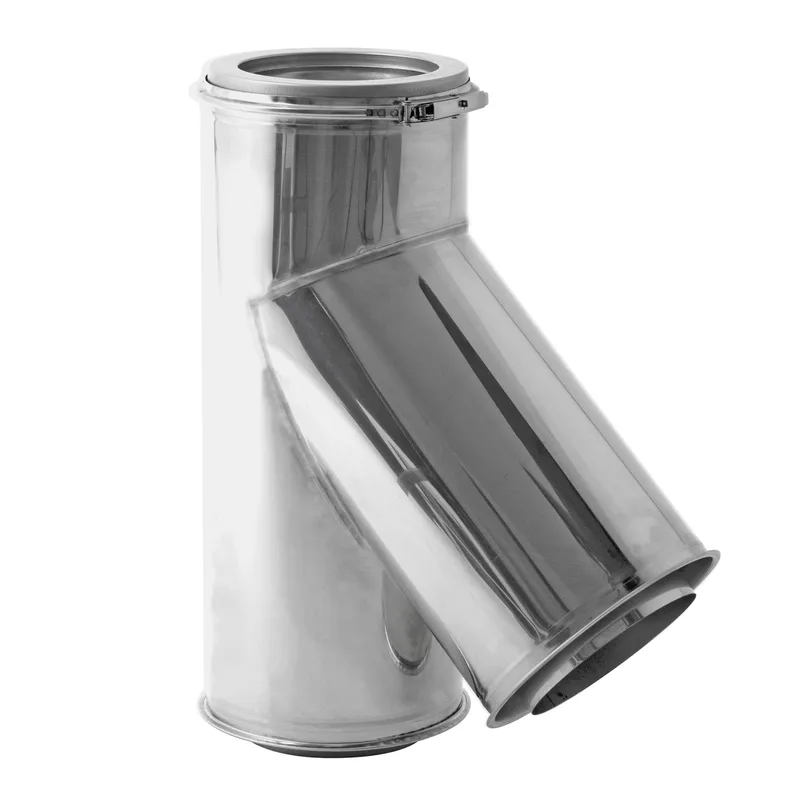 Opsinox conduit de cheminée en acier inoxydable 180mm T-connexion 45°