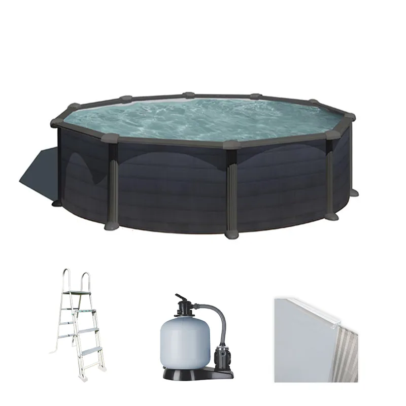 Gre Granada Ronde Ø460 x 132 cm - Piscine hors-sol en acier