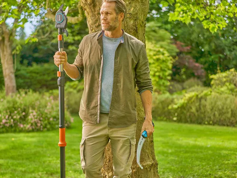 Gardena StarCut Pro L - Coupe-branches sur perche télescopique 175-400cm - Ø32mm