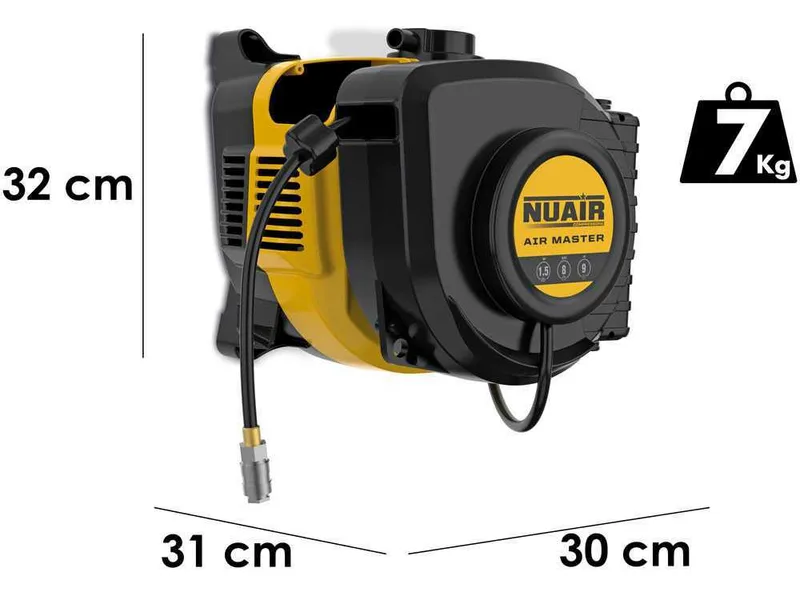 Nuair Air Master - Compresseur monophasé mural, oil-less - Motore 1.5 CV
