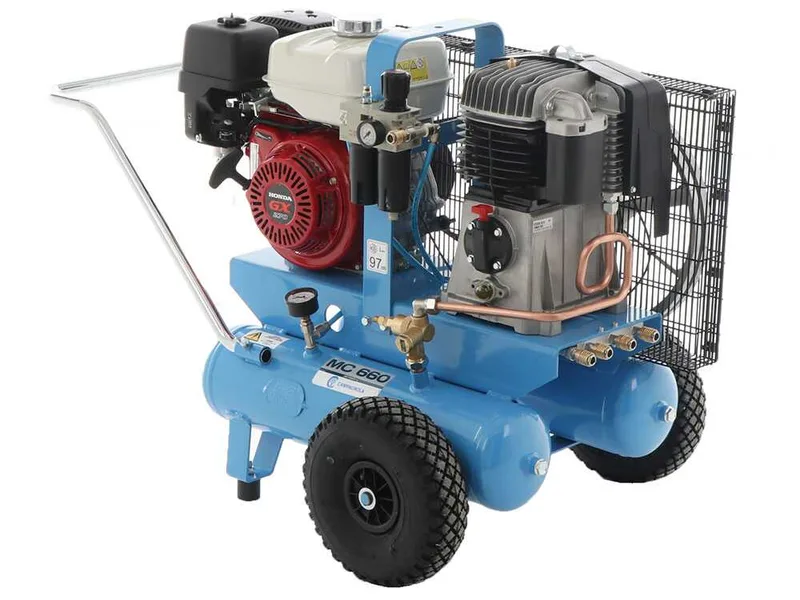 Motocompresseur thermique Campagnola MC 660 moteur à essence Honda GX270 + 2 peignes vibreurs
