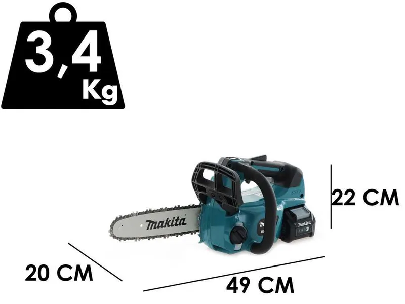 Makita UC002G - Tronçonneuse à batterie 4 Ah 40 V - Guide 25 cm