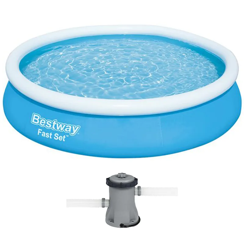Bestway Fast Set 57274 - Ø366x76 cm - Piscine gonflable + Pompe de filtration 16 W