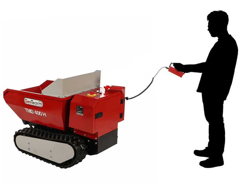 GeoTech Pro TMD 400 H - Brouette à batterie 48V 15Ah avec basculement hydraulique