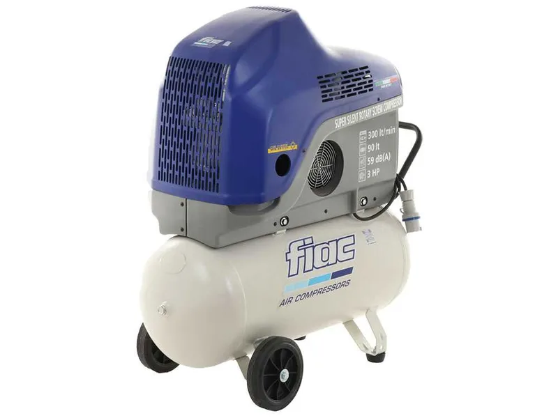 Fiac New Silver 3/90 - Compresseur rotatif monophasé à vis silencieux - Moteur 3 HP