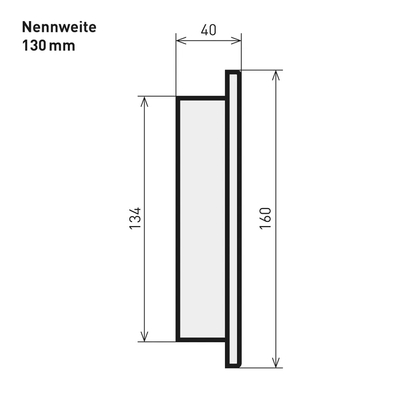 Raik Basic capuchon aveugle 130mm noir pour tuyau de fumée / conduit de fumée
