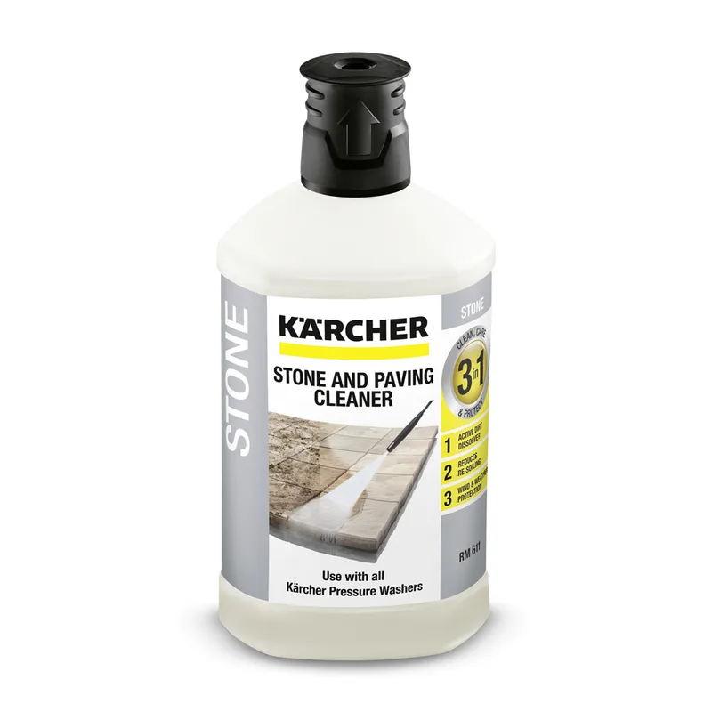 Détergent pour pierres et façades 3 en 1 - pour nettoyeurs haute pression Karcher