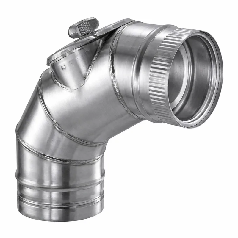Schiedel Coude PPL 85° pour PPL Ø 200 mm avec ouverture de révision pour combustibles solides