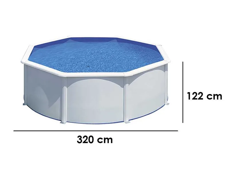 Gre Fidji Ronde Ø300 x 120 cm - Piscine hors-sol en acier