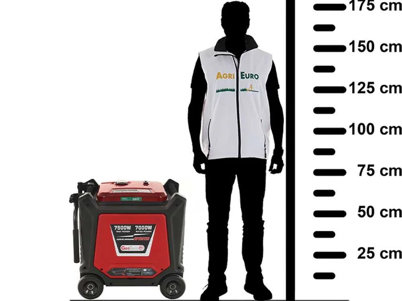 Geotech Pro PTGA 9000 - Groupe électrogène à essence sur roues inverter insonorisé 7.5 kW - Continue 7 kW Monophasé + ATS