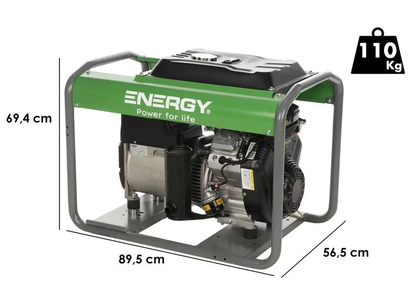 Energy EY-10MB AVR - Groupe électrogène monophasé 8 kW - Moteur Briggs