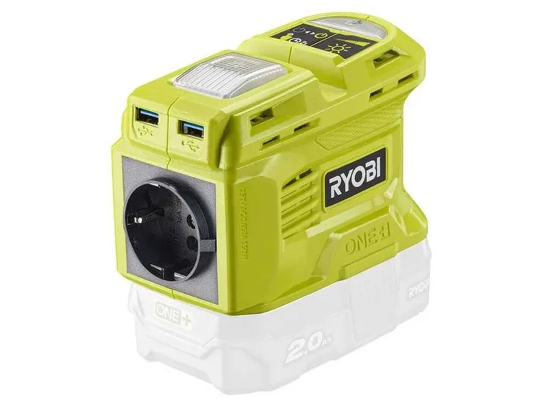 Ryobi RY18BI150B-0 - Inverter 18V - Puissance 150 W - Fonction chargeur de batterie - sans batterie