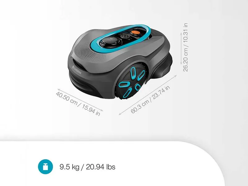 Gardena Smart SILENO Sense 600 - Robot tondeuse - Gestion avec l'application Gardena Smart - Sans installation