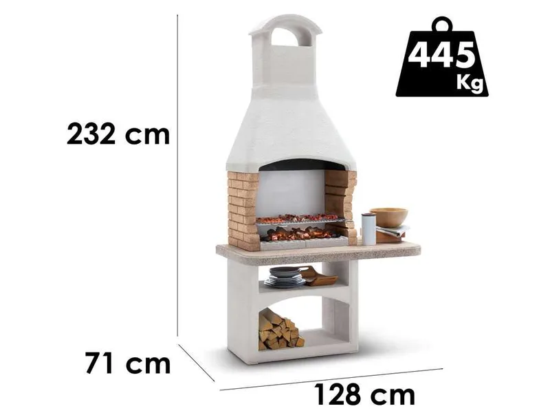 Palazzetti Boavista - Barbecue à bois et charbon en maçonnerie