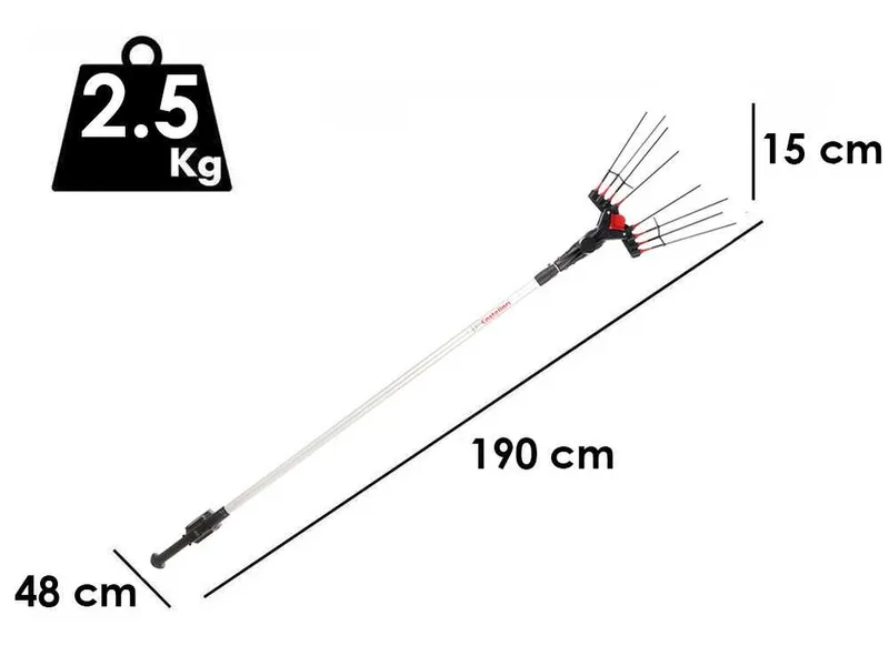 Castellari Vertigo C 18V - Peigne vibreur électrique à batterie 18V 7.8Ah - Perche télescopique 190/240 cm