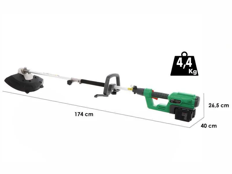 Ribimex PRBAT20-4EN1SB - Débroussailleuse multifonction à batterie - 40V - sans batterie et sans chargeur