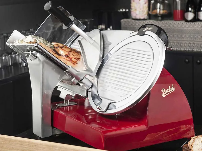 Berkel Red Line 300 Rouge - Trancheuse avec lame en acier chromé de 300 mm