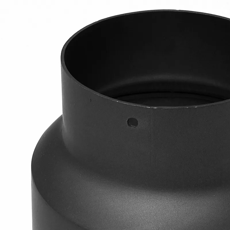 Raik Basic Réduction 130mm - 120mm noir pour tuyau de fumée / conduit de fumée