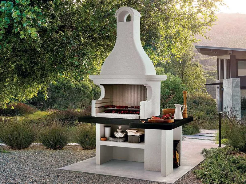 Palazzetti Mauritius - Barbecue à bois et charbon en maçonnerie