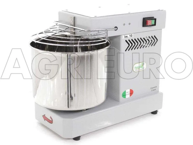 Pétrin à spirale électrique Famag IM 10 d'une capacité de pétrissage de 10 Kg - Gris