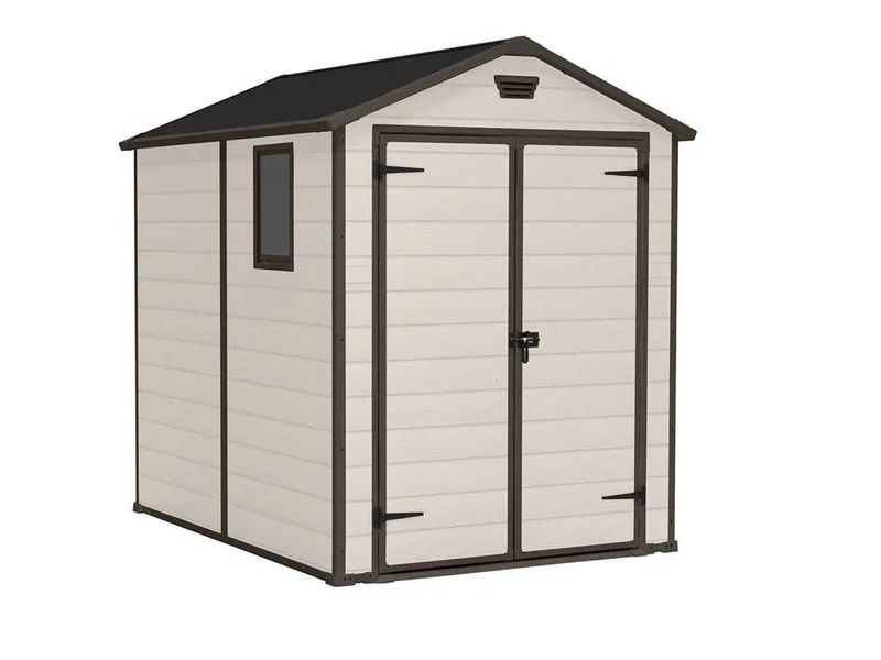 Keter Manor beige - Abri de jardin - Avec fenêtre latérale - 185x236x227 cm