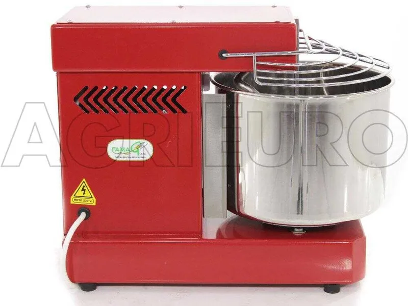 Pétrin à spirale Famag IM 10 à 10 vitesses avec moteur électrique - 10 Kg - Rouge