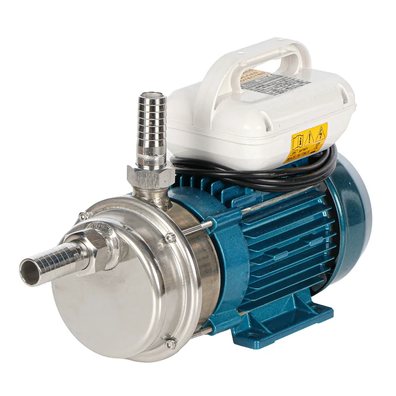 Tellarini ALM 25 - Pompe électrique de transfert pour huile en acier inoxydable - Raccord droits en acier inoxydable - Monophasée - 230V - Choisissez vos raccords