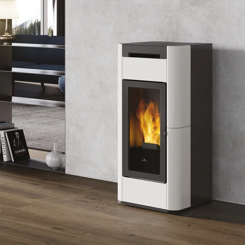 Edilkamin Tera H 25 Evo poêle à granulés hydro céramique blanche