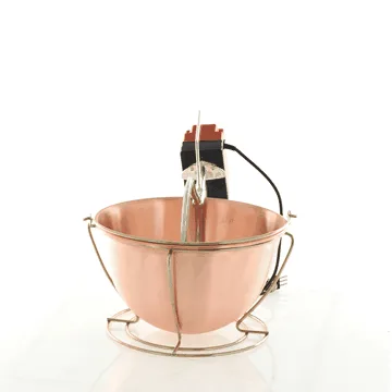 Chaudron électrique en cuivre lisse pour polenta NuovaFac Cuoca Automatica base ronde 9L - 24W