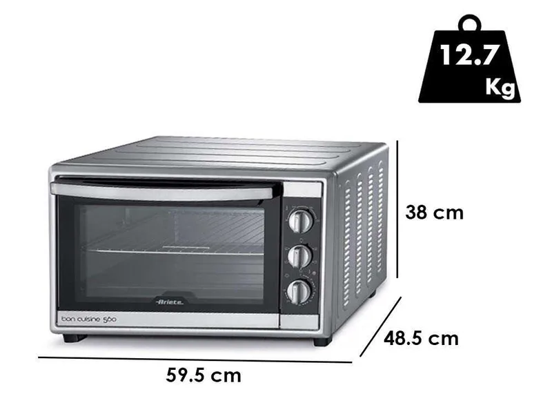 Ariete Bon Cuisine 560 - Four électrique ventilé avec tournebroche - 56L 2200W