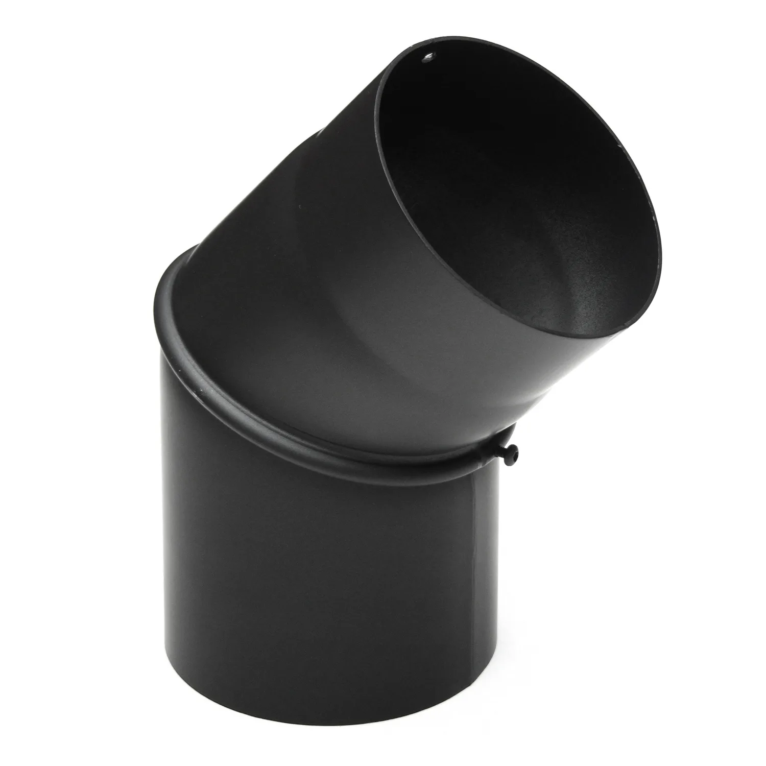 Raik Basic coude de tuyau de fumée 200 mm noir 0–45° sans porte pour tuyau de fumée / conduit de fumée