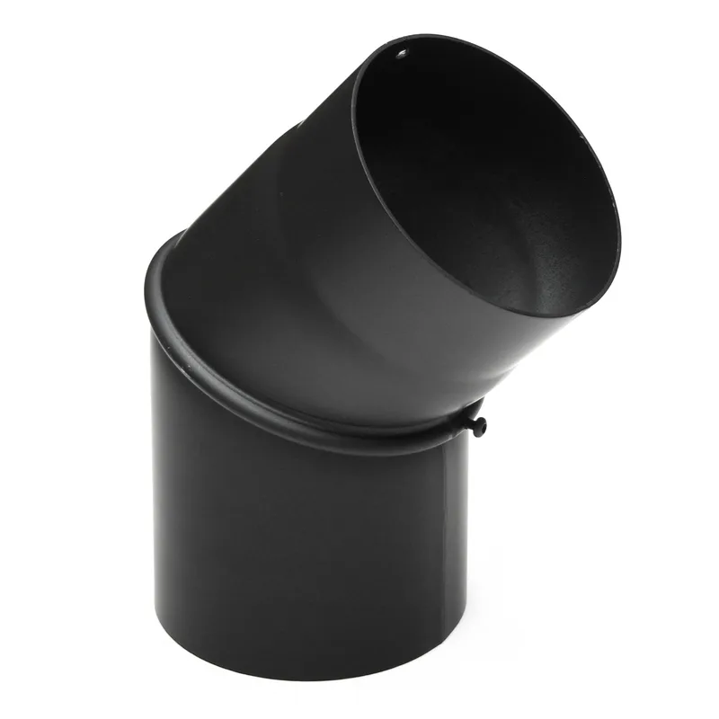 Raik Basic coude de tuyau de fumée 200 mm noir 0–45° sans porte pour tuyau de fumée / conduit de fumée