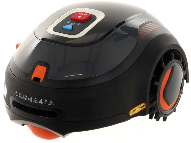 Black & Decker BCRMW123-QW - Robot tondeuse avec câble périphérique - tondeuse avec batterie au lithium 12V