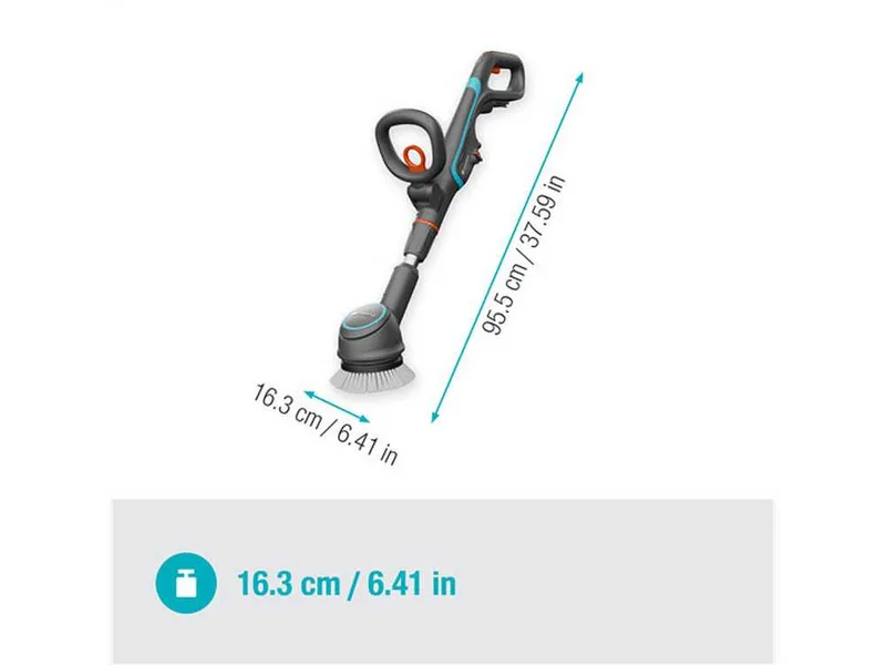 Gardena AquaBrush Compact 02/18V - Nettoyeur de terrasse à batterie