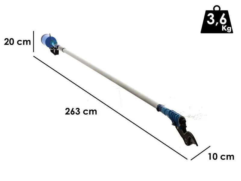 Sécateur pneumatique de taille Paterlini Ara 8/D - perche fixe de 2.0 m - à air comprimé