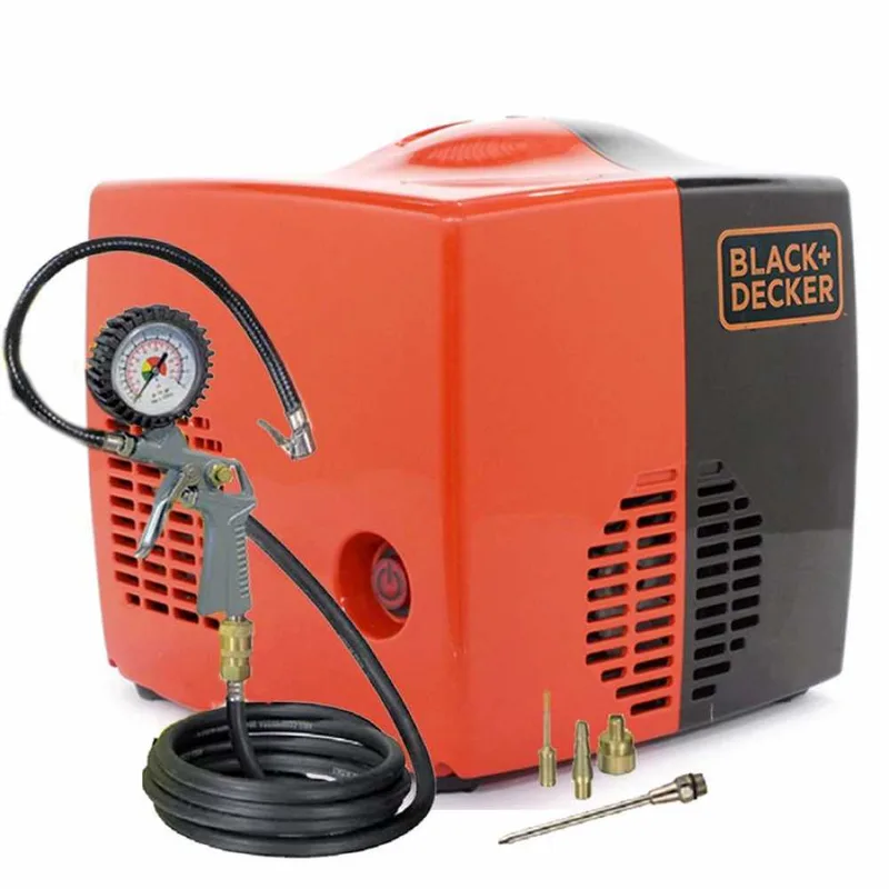 Black & Decker BD195 Cubo - Compresseur d'air électrique portatif monophasé, oil-less - Moteur 1.5 CV