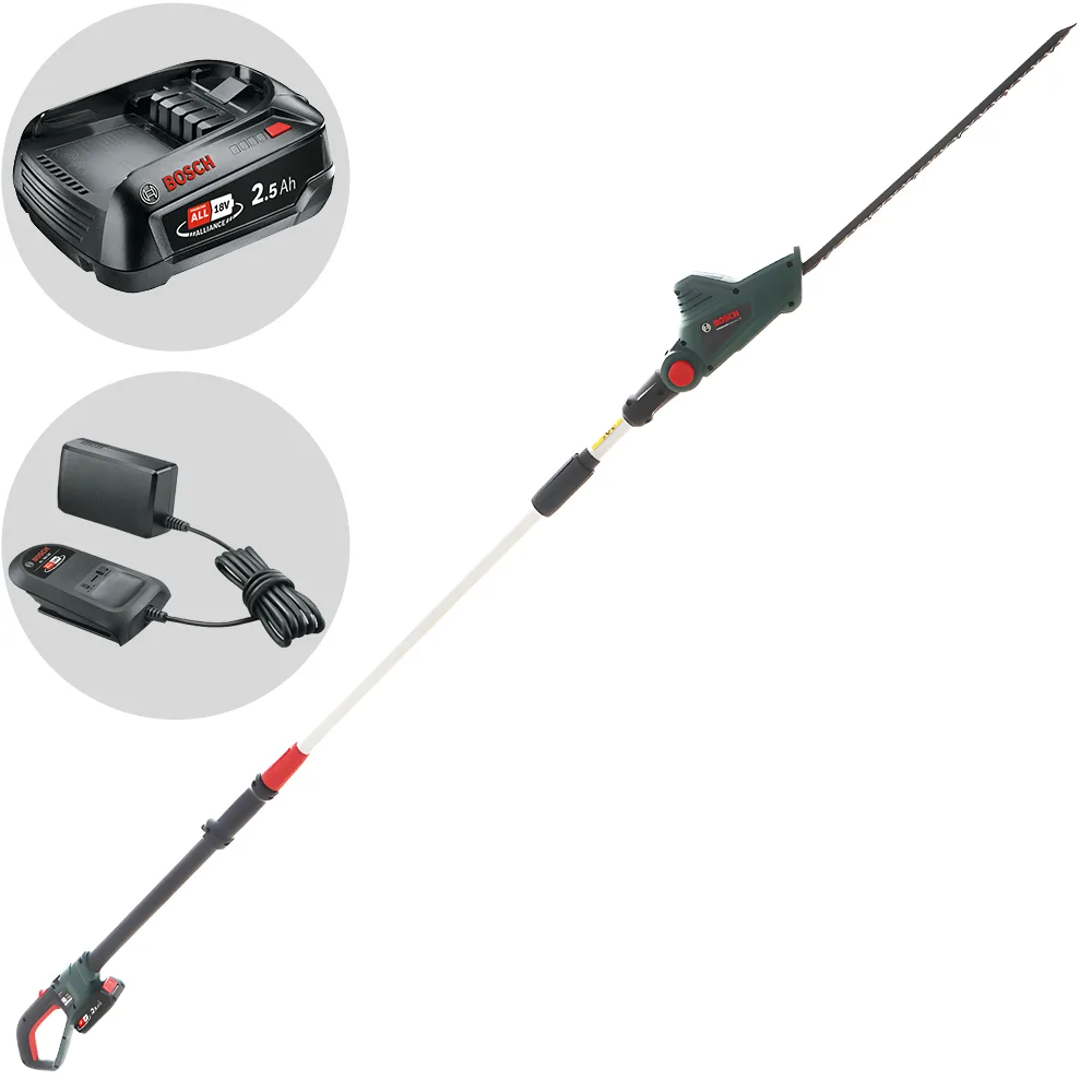 Bosch UniversalHedgePole 18 - Taille-haie sur perche à batterie - 18 V/2,5 Ah