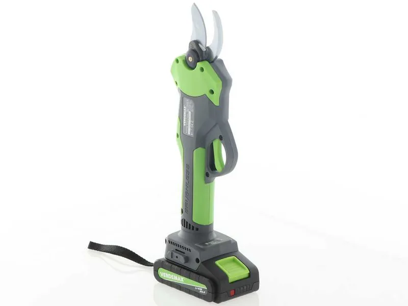 Sécateur électrique à batterie Verdemax FE20 - batterie de 20V 2Ah - Diamètre de coupe 30 mm
