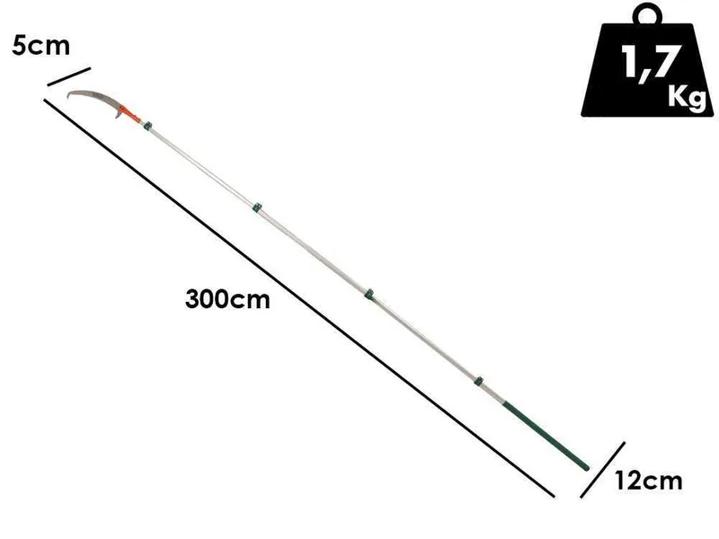 GeoTech STP S 300 - Scie de jardin sur perche de rallonge - 135-300cm