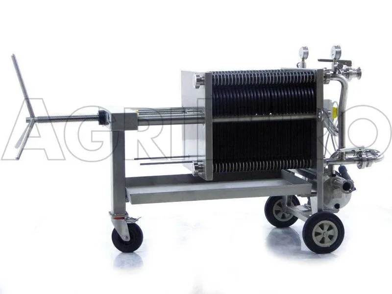 Enotecnica Pillan FC43 - Filtre à plaques professionnel FC43 de 30 cartons 40x40 cm - châssis/pompe acier INOX