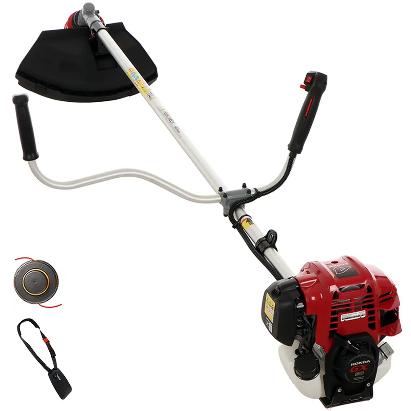 EuroMech HO 50 C - Débroussailleuse à essence 4 temps avec guidon à double poignée - Moteur Honda GX50