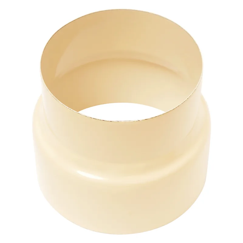 Réduction de tuyau de poêle / conduit de fumée émaillé Raik 150mm - 130mm Ivoire