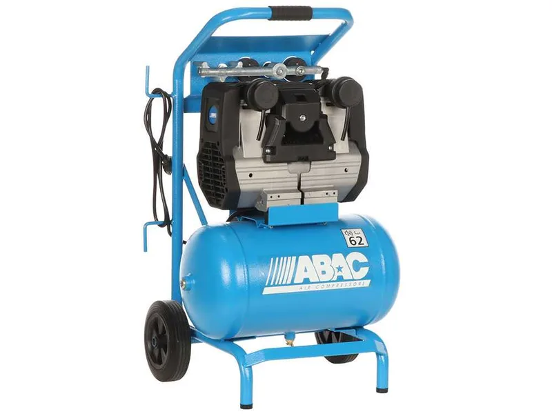 Abac hockenheim quiete OS20 - Compresseur d'air électrique monophasé insonorisé, sans huile - Moteur 2 CV - 20 L