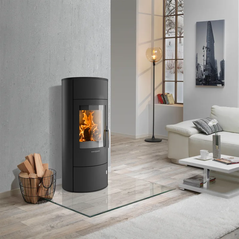 Poêle à bois Oranier Polar W+ 2.0 en acier noir