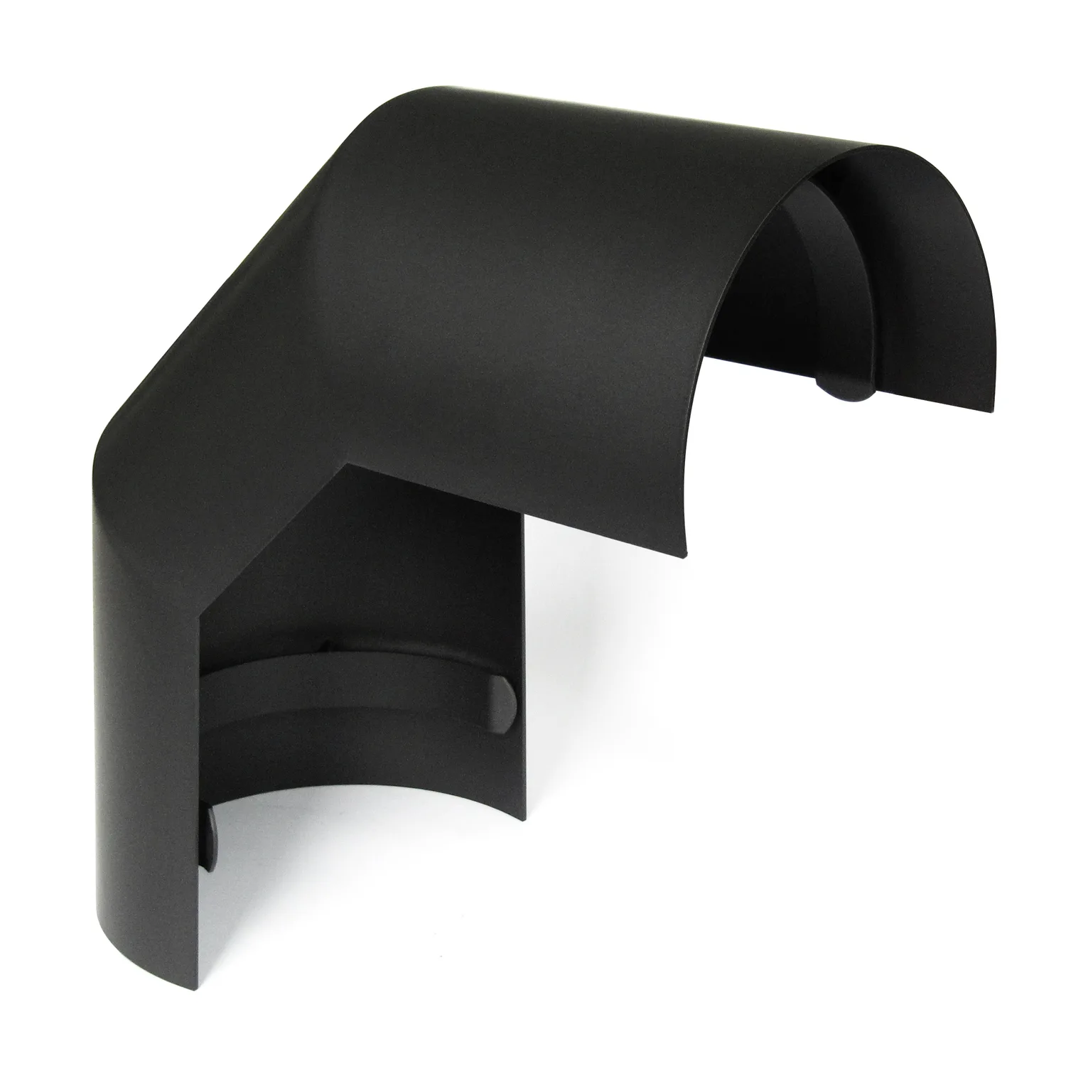 Raik Basic écran thermique 200mm noir pour coude 3 pièces 90° pour tuyau de fumée / conduit de fumée