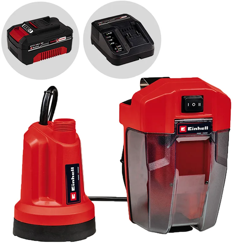 Einhell GE-SP 18 LL Li - Pompe immergée pour eaux claires - 18V 4Ah et chargeur