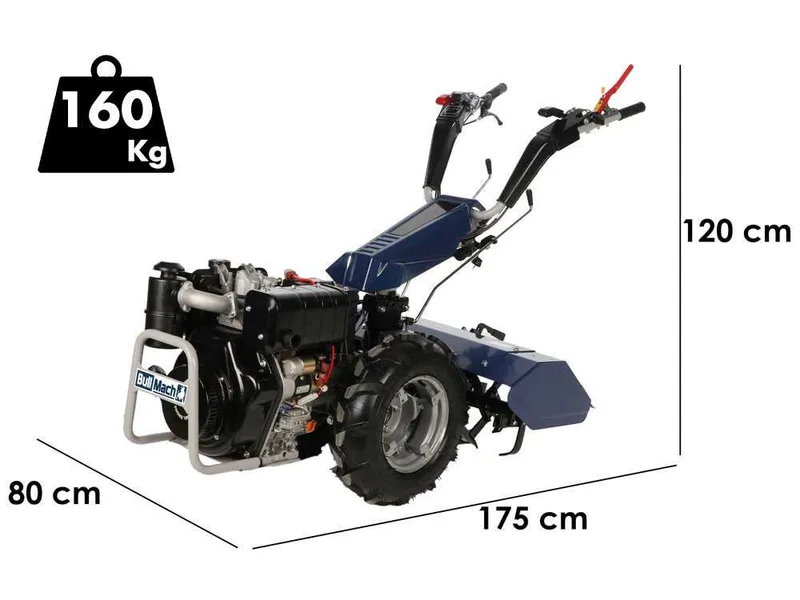 BullMach Chimera 400D - Motoculteur Diesel - 418 cm³ - 9,6 CV