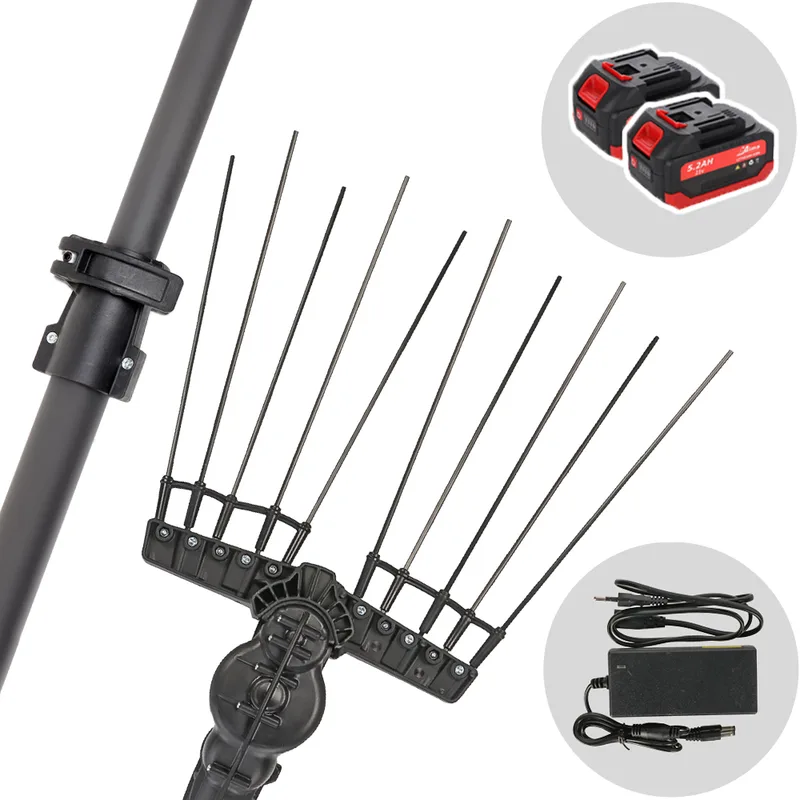 Aima Twigo Basic Cordless - Peigne vibreur électrique à batterie - Perche télescopique en aluminium 195-300 cm - 2 x 21 V 5,2 Ah