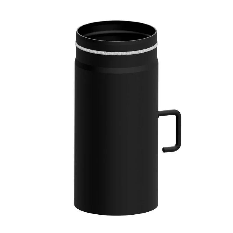 Raik tuyau LS diamètre 150x330x2,00mm rétréci avec modérateur de tirage noir